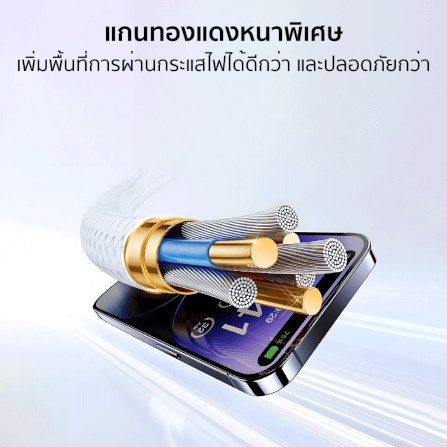 สายชาร์จเร็วแบบแม่เหล็ก ZTEC รุ่น ZL331 USB-C to Lightning  60W ยาว 1 เมตร สีขาว (รองรับเทคโนโลยี PD)_6